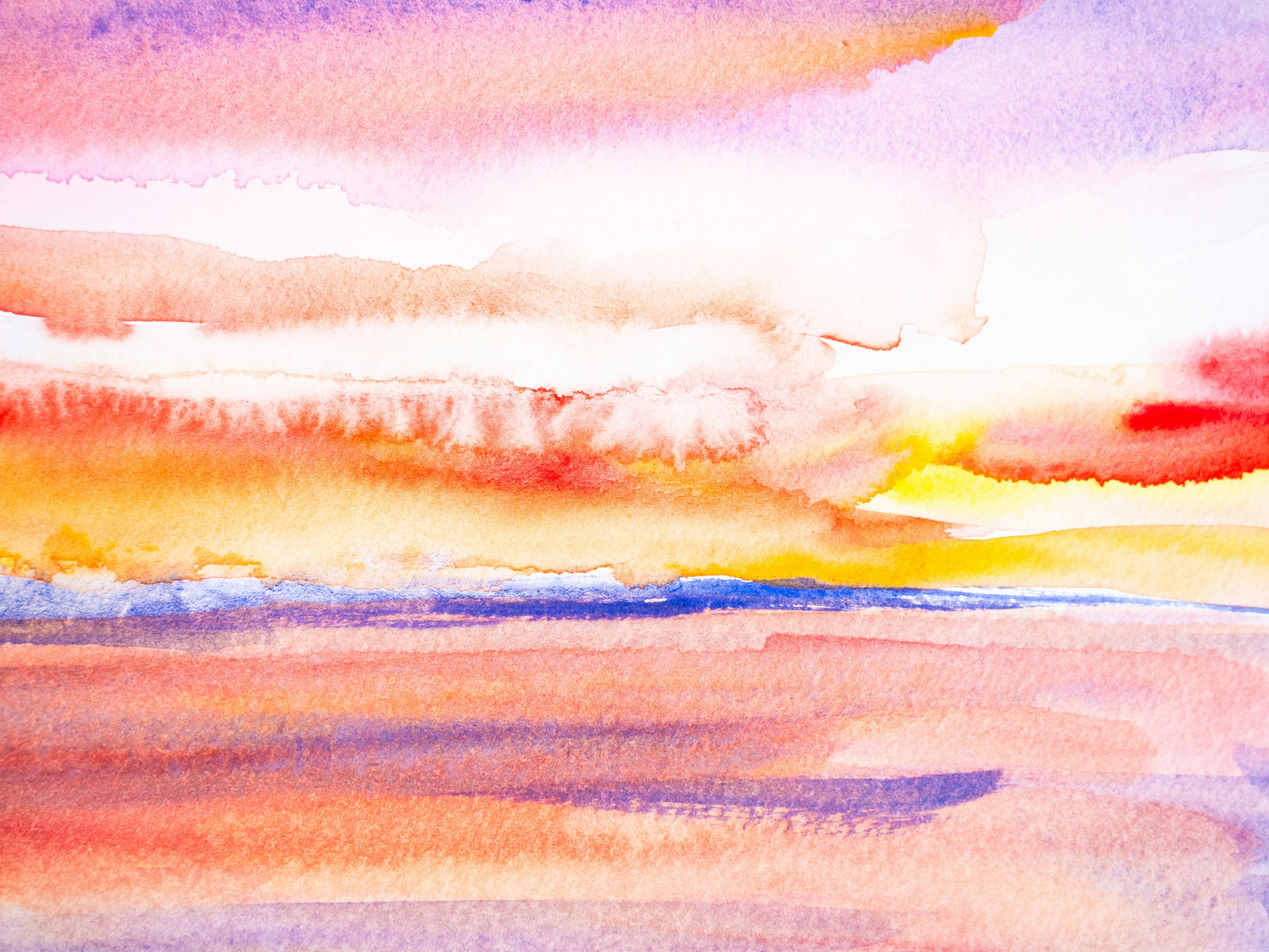 vibrant sunset painting