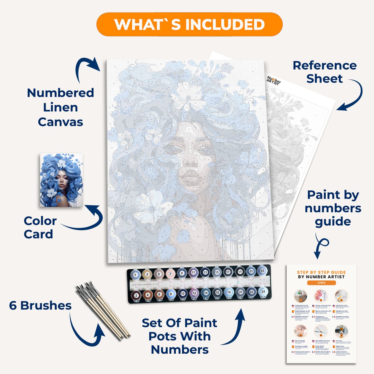 This is a portrait of an individual with a highly stylized, almost fantastical appearance.