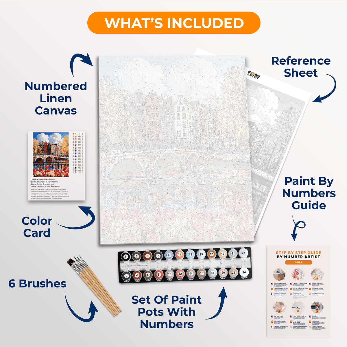 Sunny Amsterdam - Number Artist Paint by Numbers Kits
