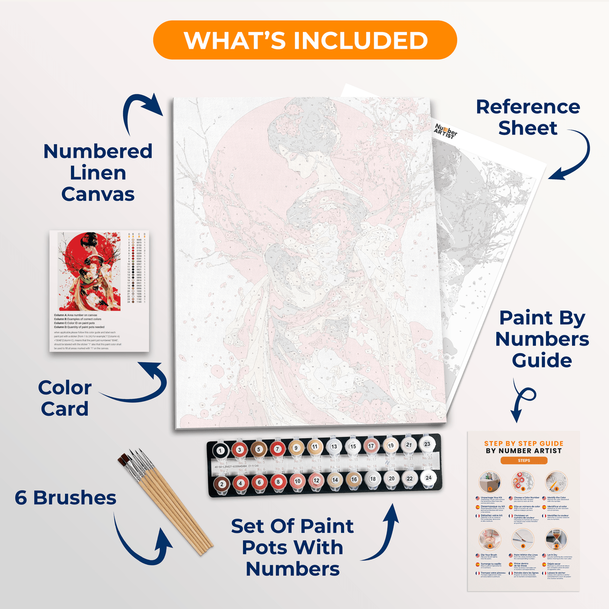 Geisha Abstraction - Number Artist Paint by Numbers Kits