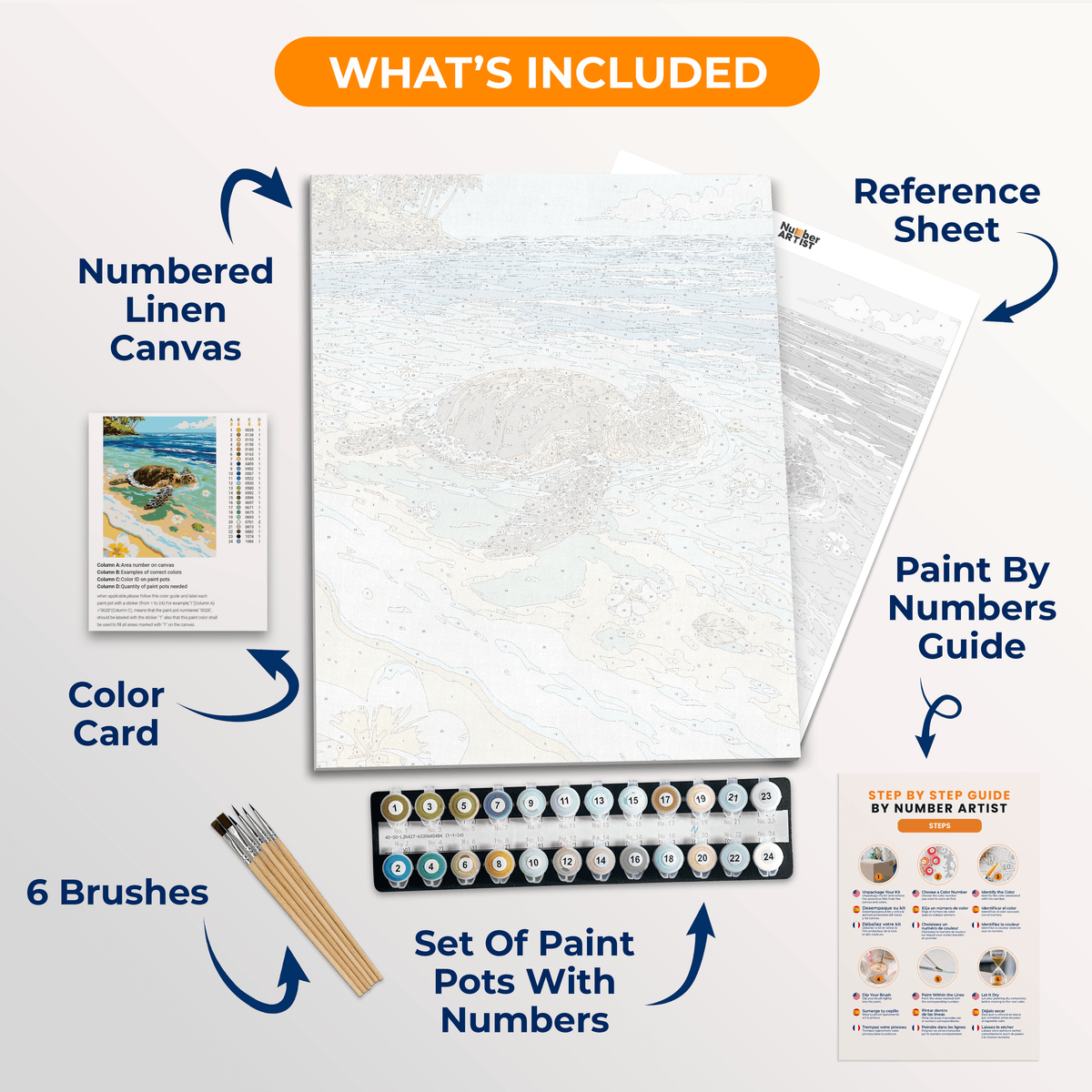 Plumeria Tide - Number Artist Paint by Numbers Kits