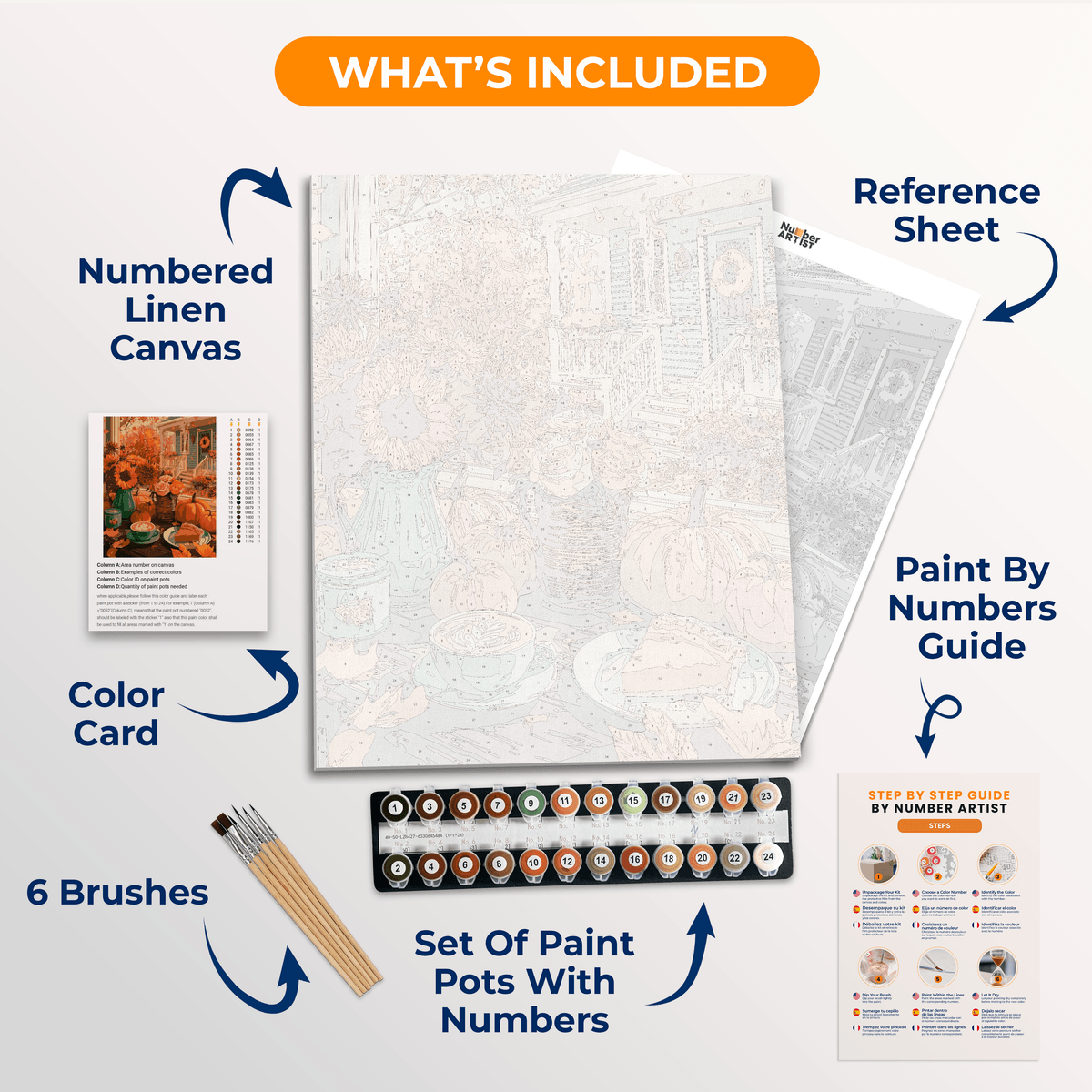 Fall Coziness - Number Artist Paint by Numbers Kits
