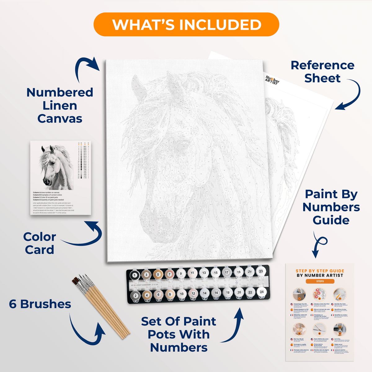 Stallion Portrait - Number Artist Paint by Numbers Kits