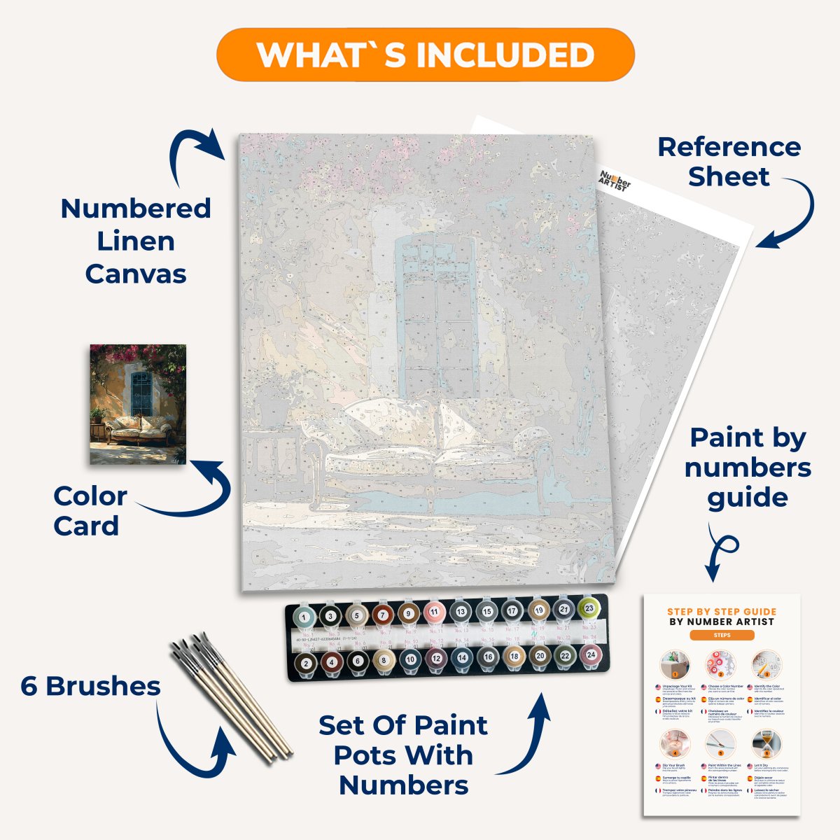 Mediterranean Serenity - Number Artist Paint By Numbers Kits