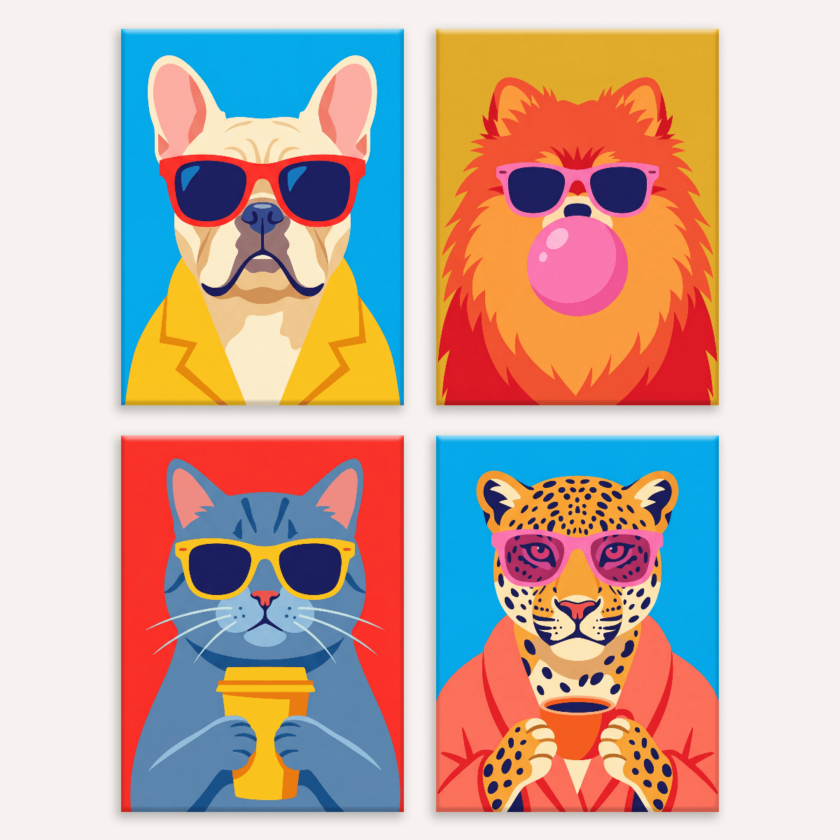 Pop Art Animals | 4 Mini Kits