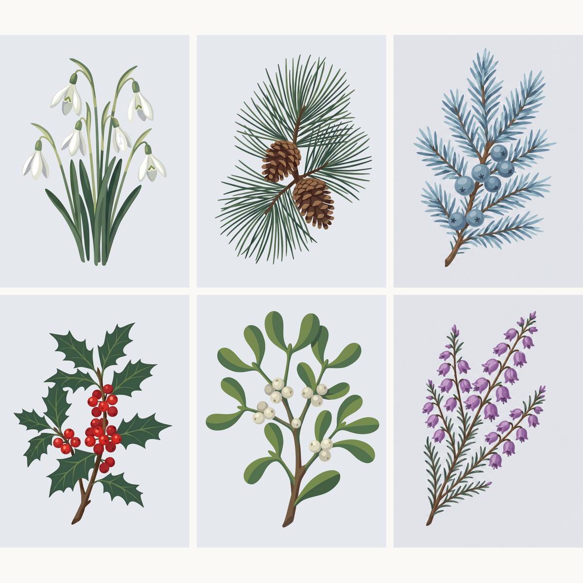 Winter Greens - Number Artist Paint by Numbers Kits