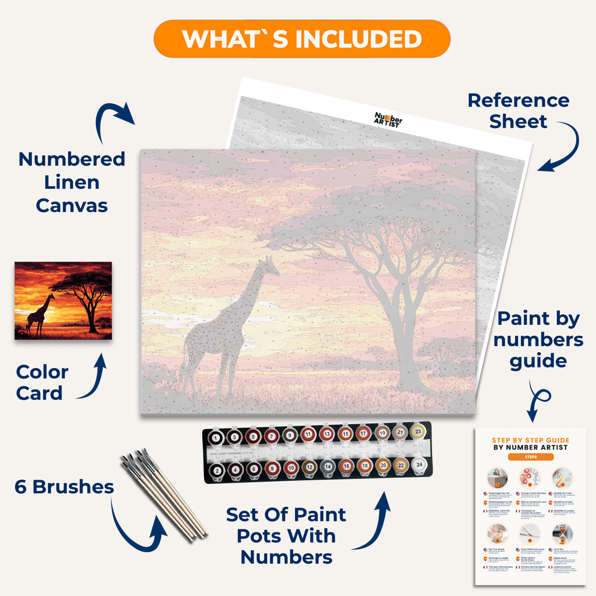 Africa - Number Artist Paint by Numbers Kits
