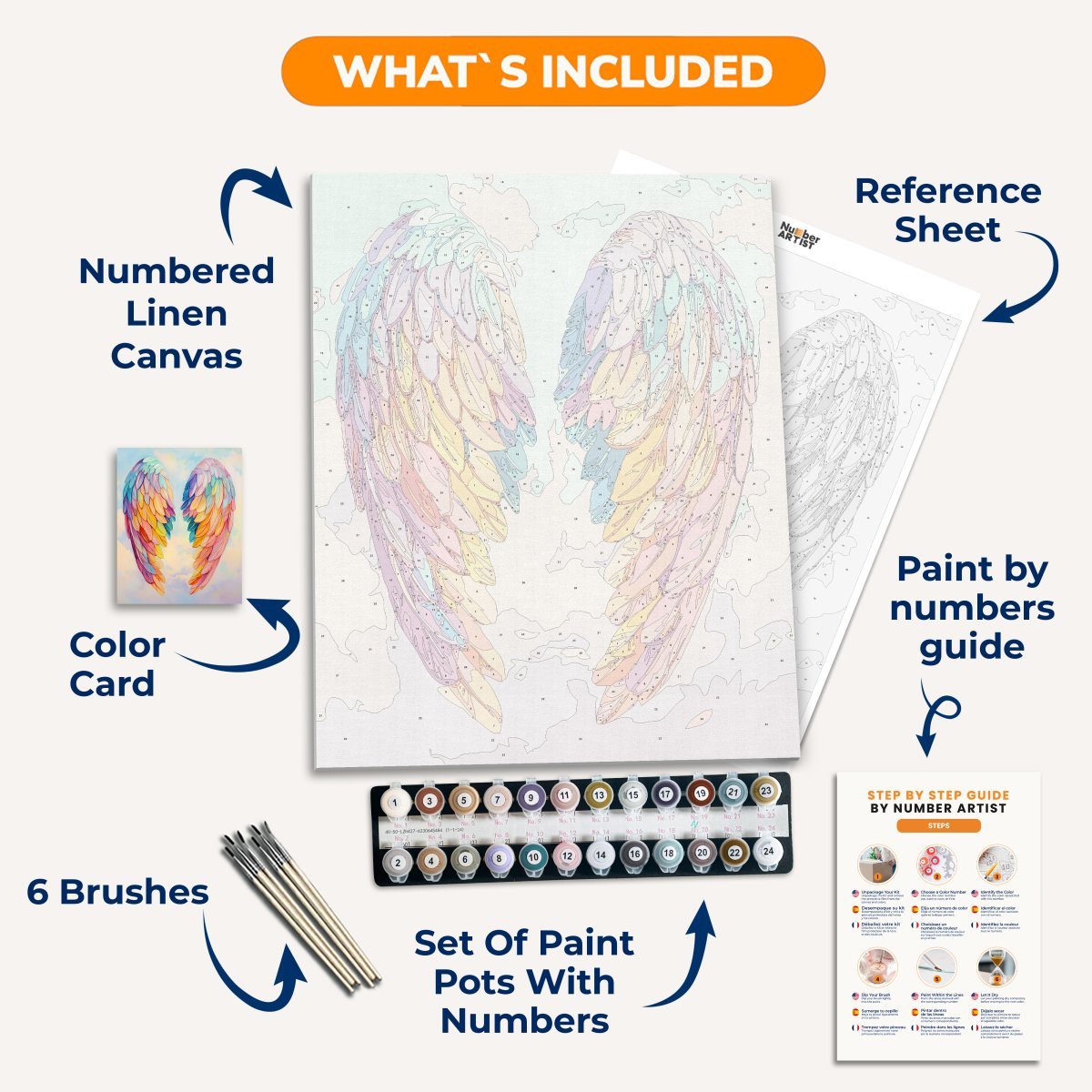 Angel Wings - Number Artist Paint by Numbers Kits