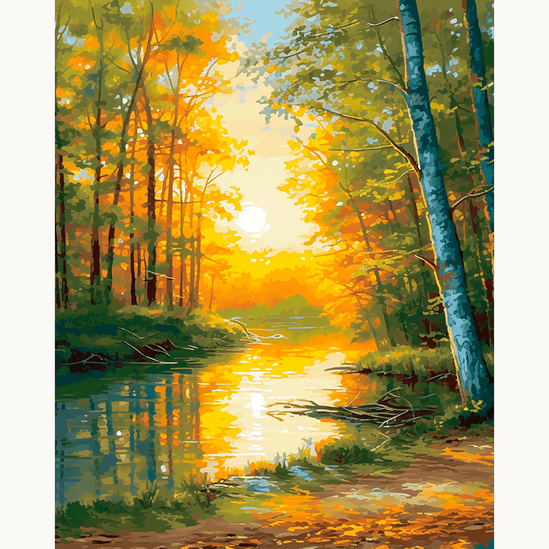 Autumnal Reflections - Number Artist Paint By Numbers Kits