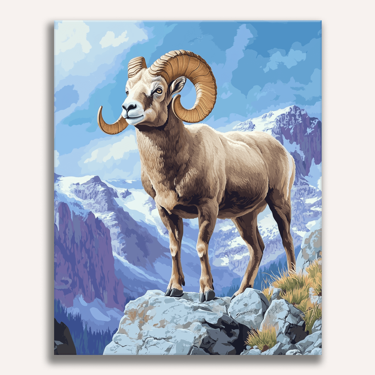 Bighorn Ram - Number Artist Paint by Numbers Kits