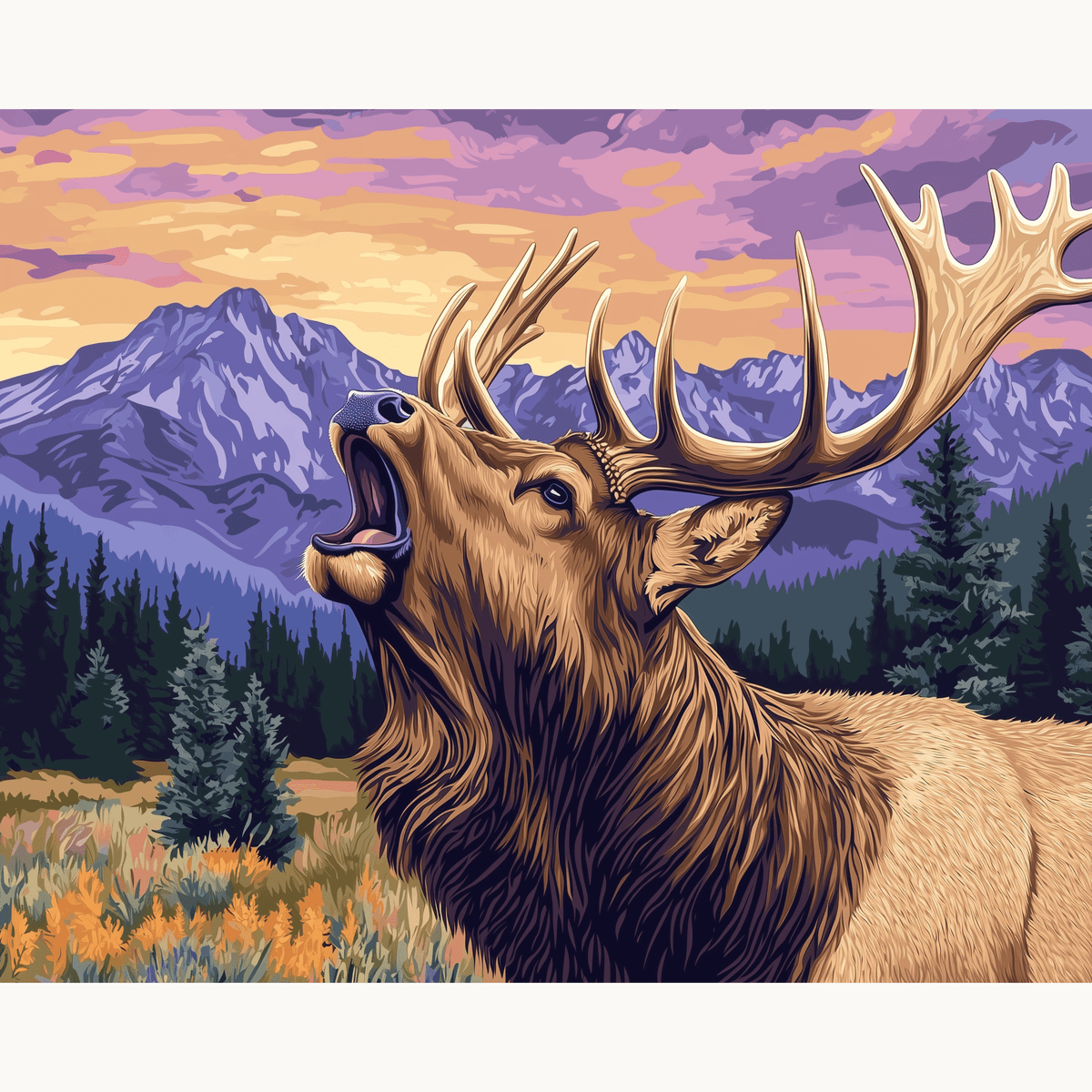 Bugling Elk - Number Artist Paint by Numbers Kits