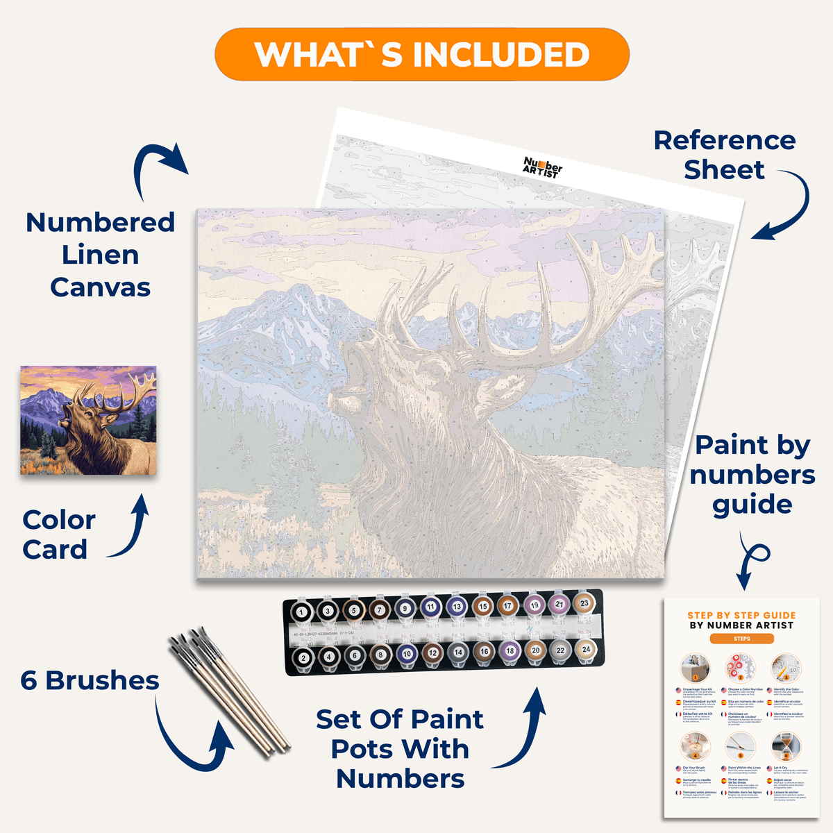 Bugling Elk - Number Artist Paint by Numbers Kits