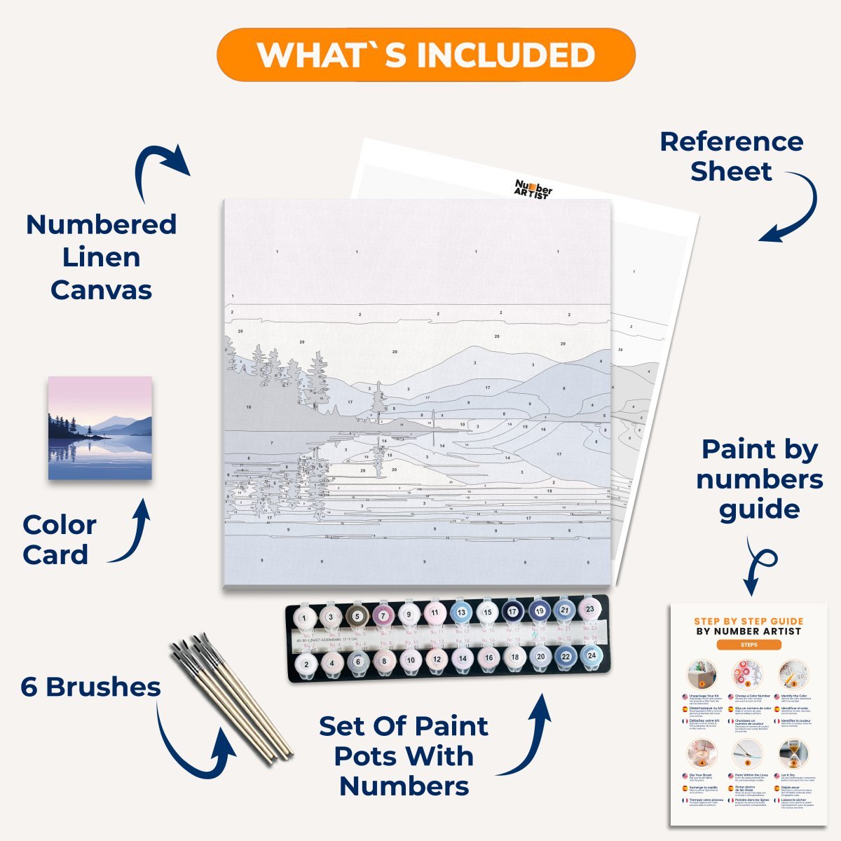 Calm Lake - Number Artist Paint by Numbers Kits