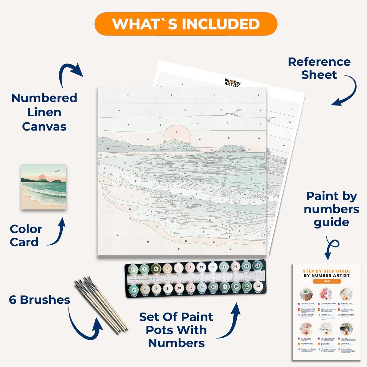 Calm Tide - Number Artist Paint by Numbers Kits