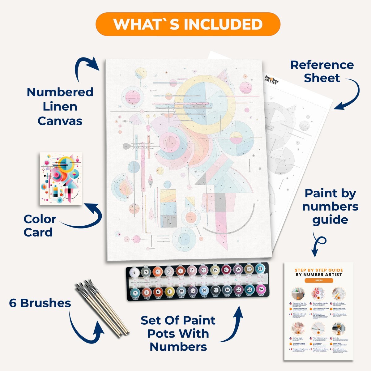 The image features a colorful abstract art piece that resembles a psychedelic poster.