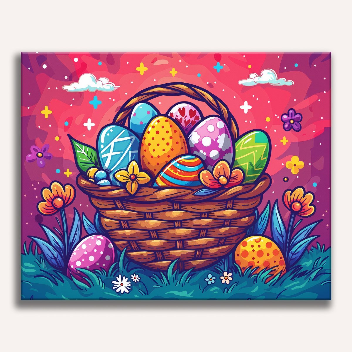 Colorful Basket - Number Artist Paint by Numbers Kits