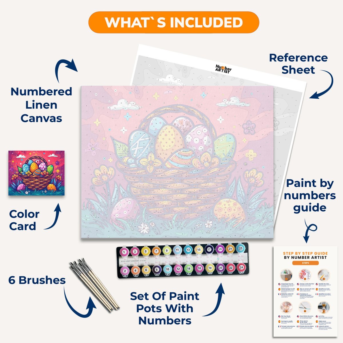 Colorful Basket - Number Artist Paint by Numbers Kits
