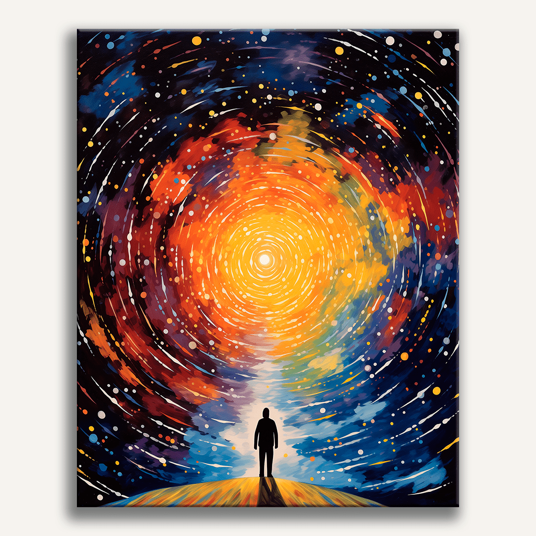 This is a captivating illustration featuring an astronaut in space.