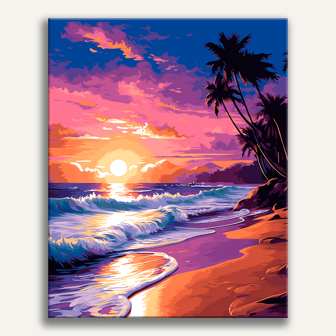Cresting Twilight Waves Paint by Numbers Kit