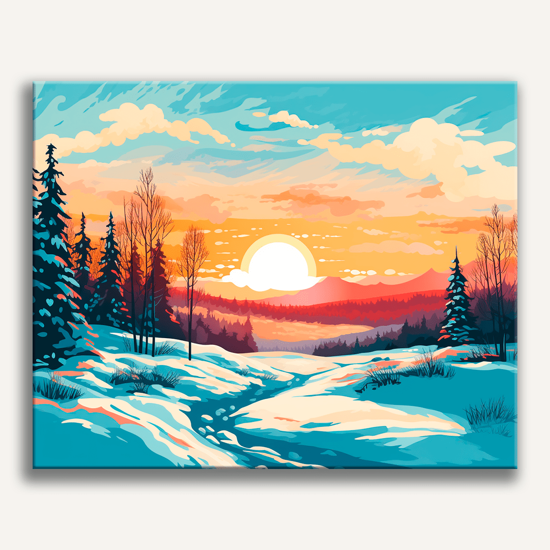 Crimson Dusk Canoes - Number Artist Paint By Numbers Kits