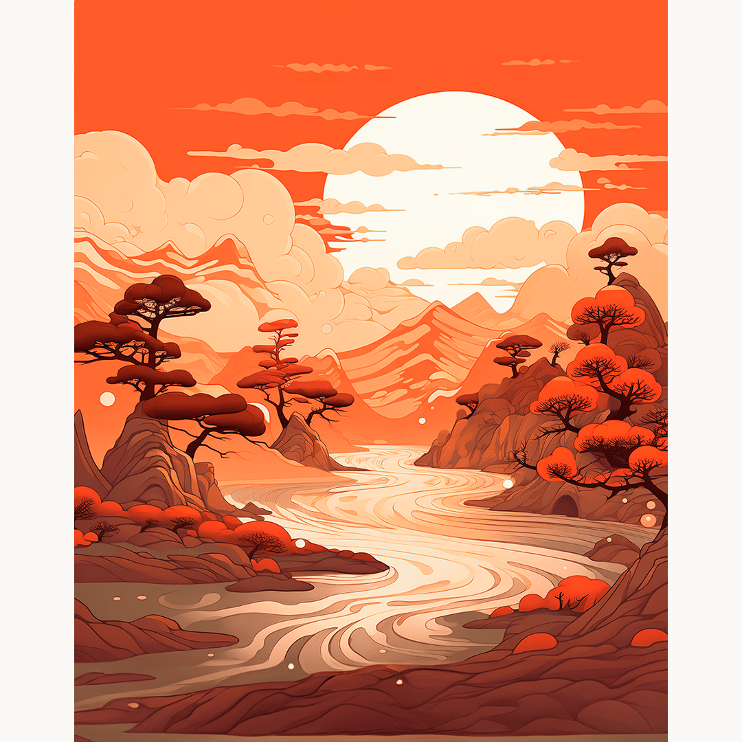 The image depicts a stylized, flat illustration that resembles a digital painting.