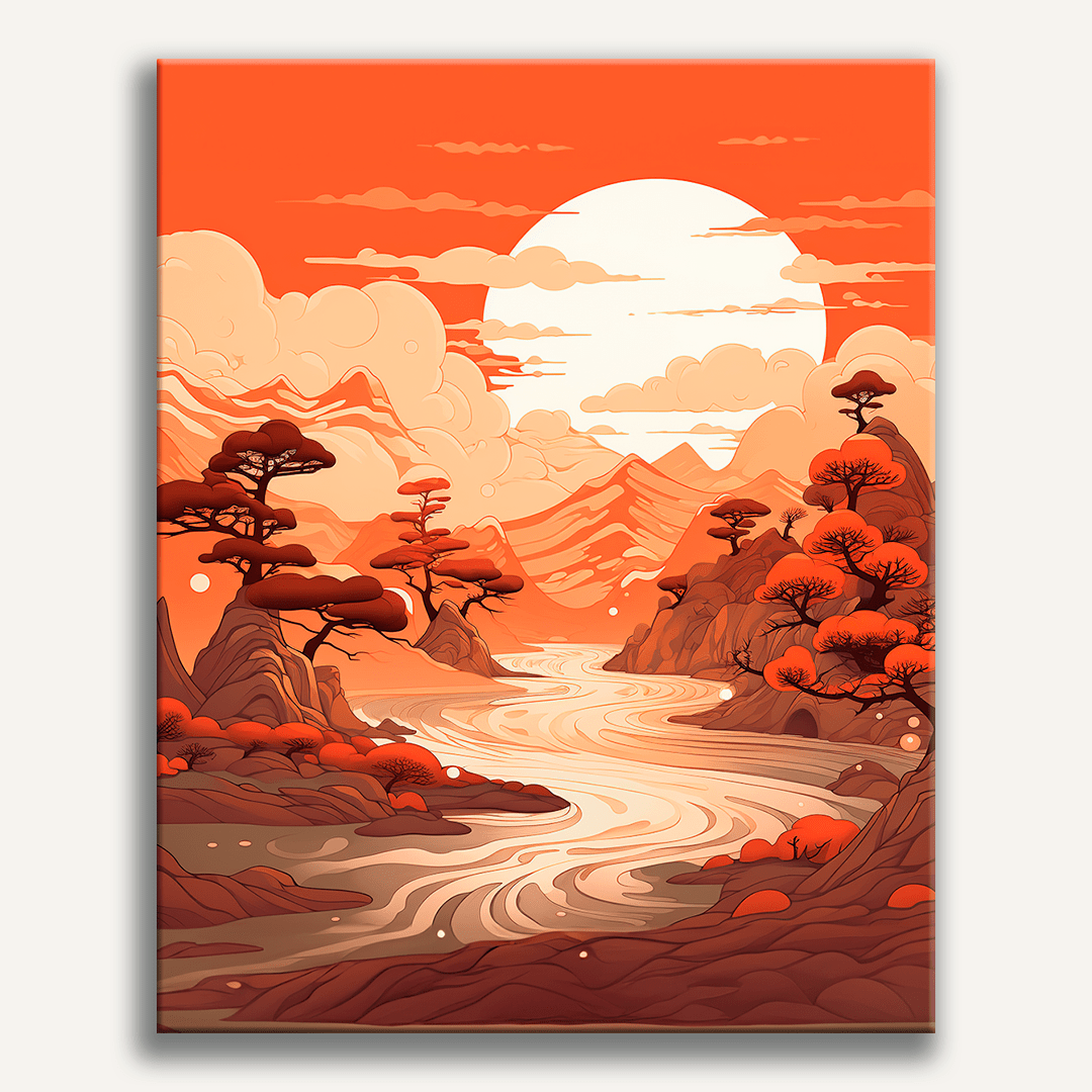 The image depicts a stylized, flat illustration that resembles a digital painting.