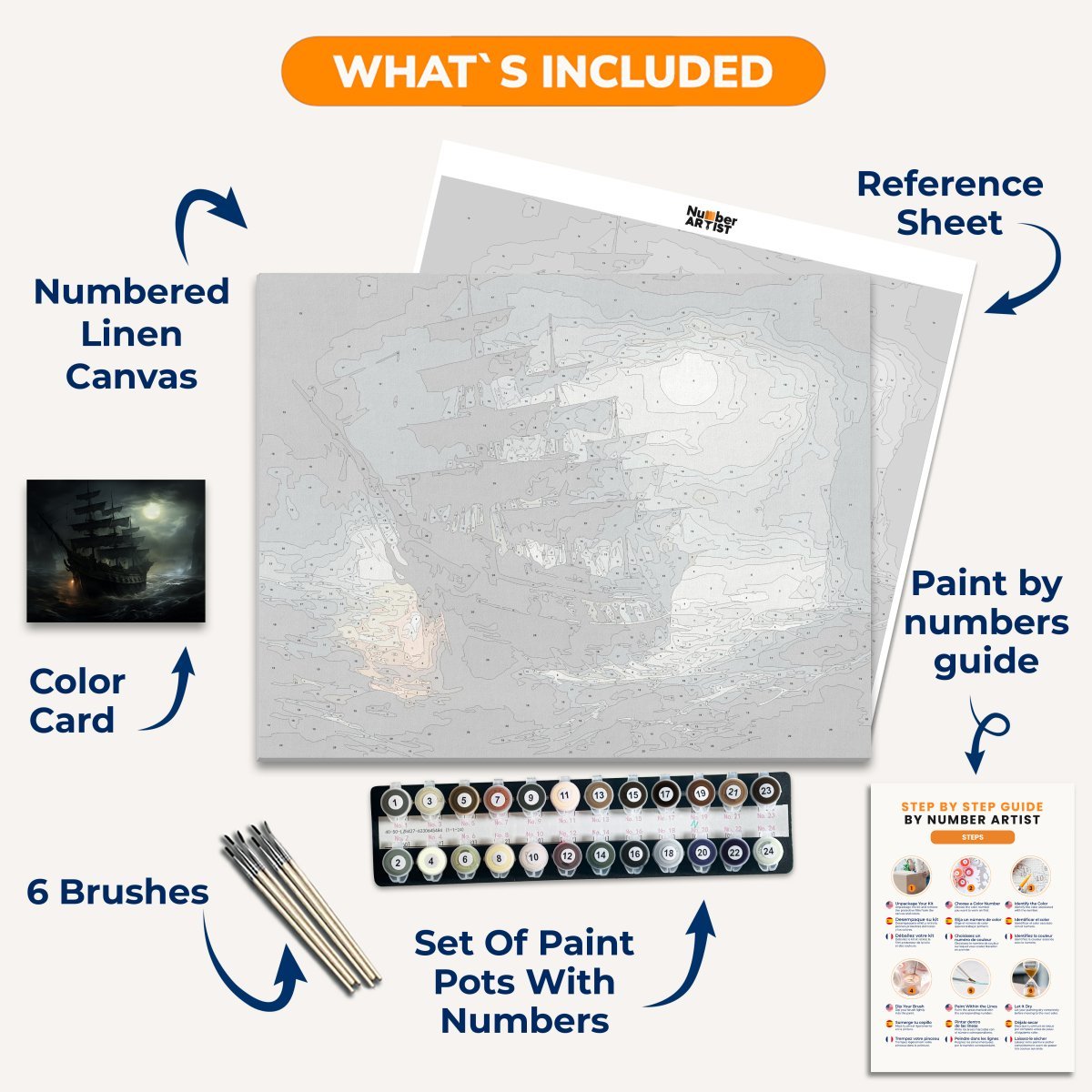 Dead Man's Ship - Number Artist Paint By Numbers Kits