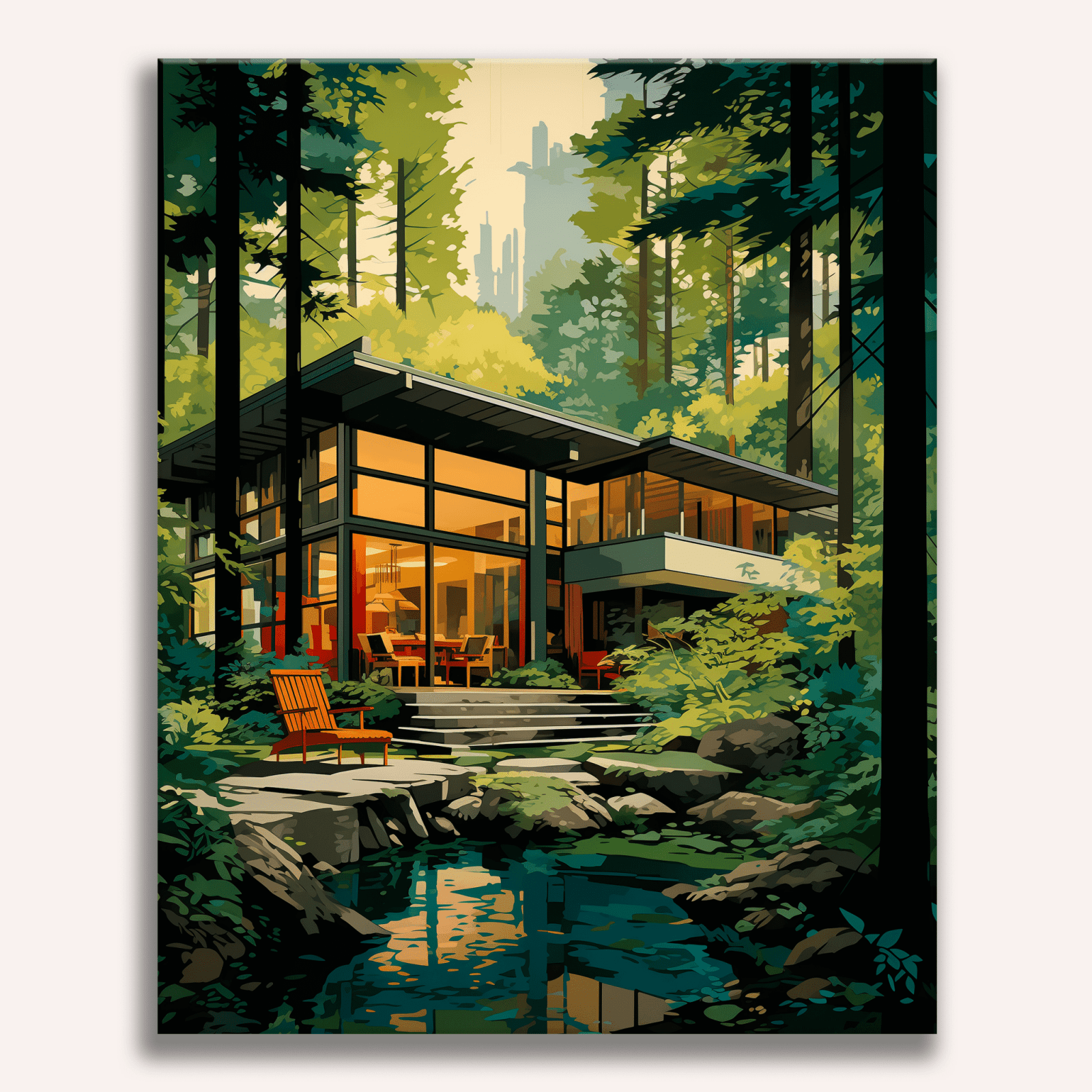 Deep Forest Coziness Paint by Numbers Kit