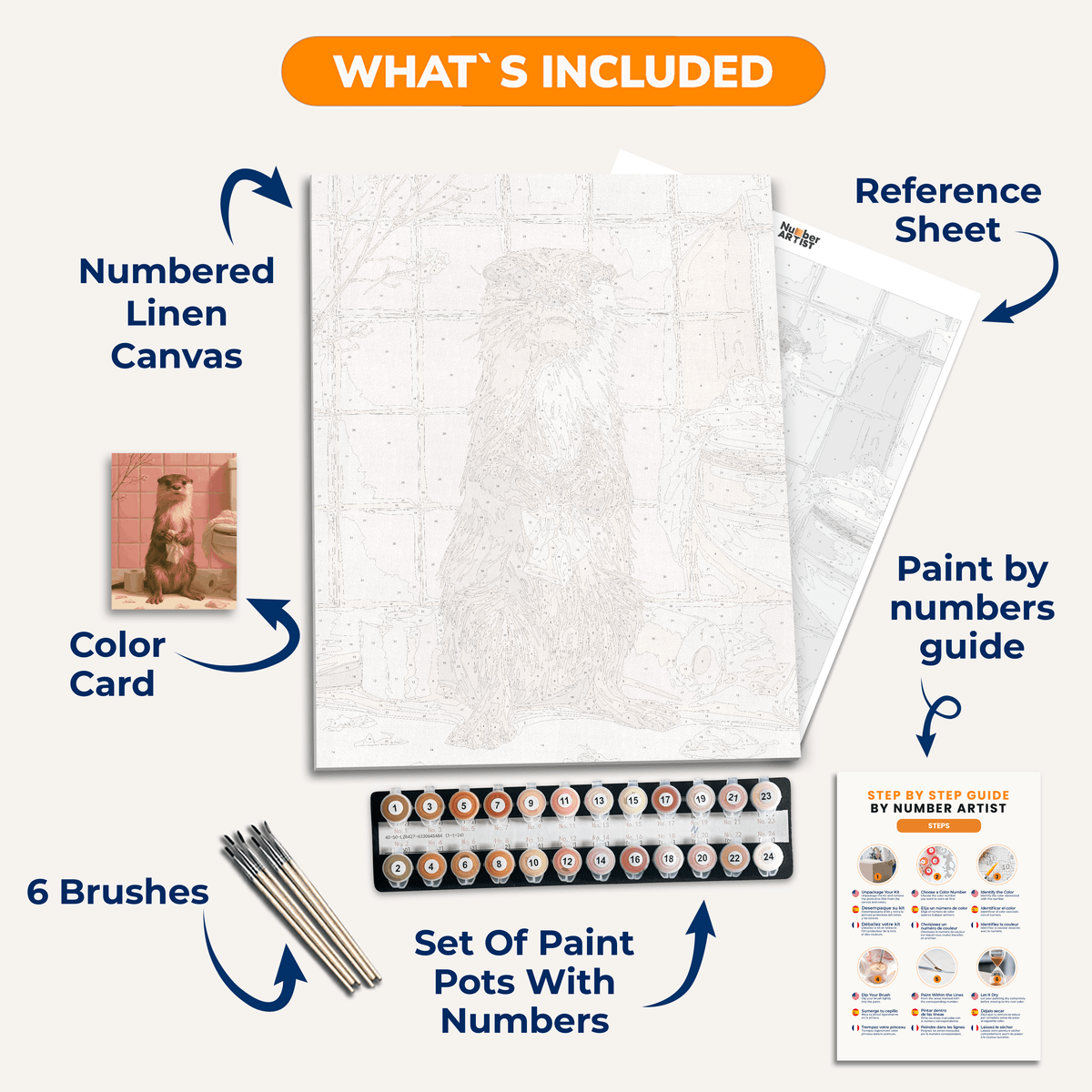 Otter's Mess - Number Artist Paint by Numbers Kits