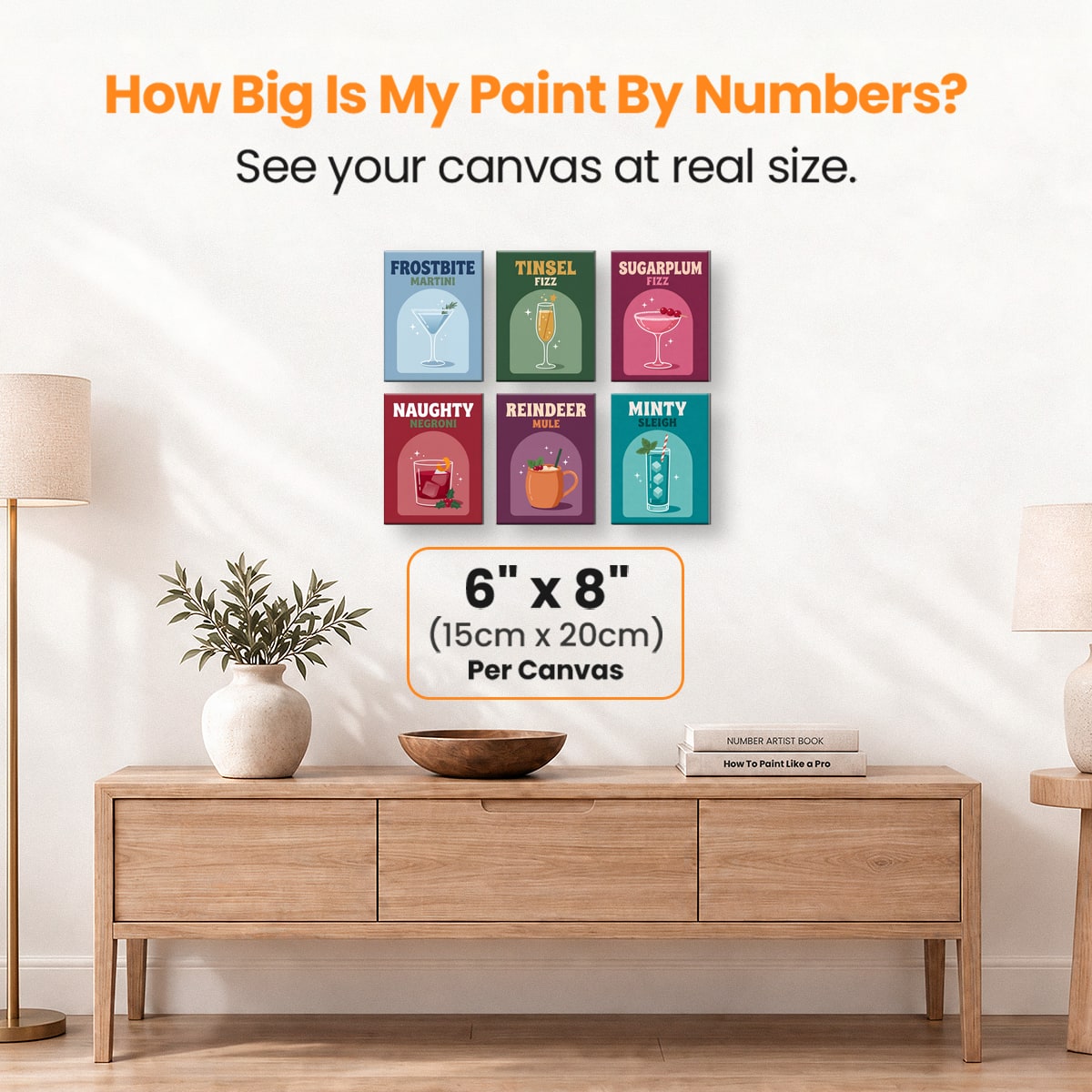 Christmas Cocktails - Number Artist Paint by Numbers Kits