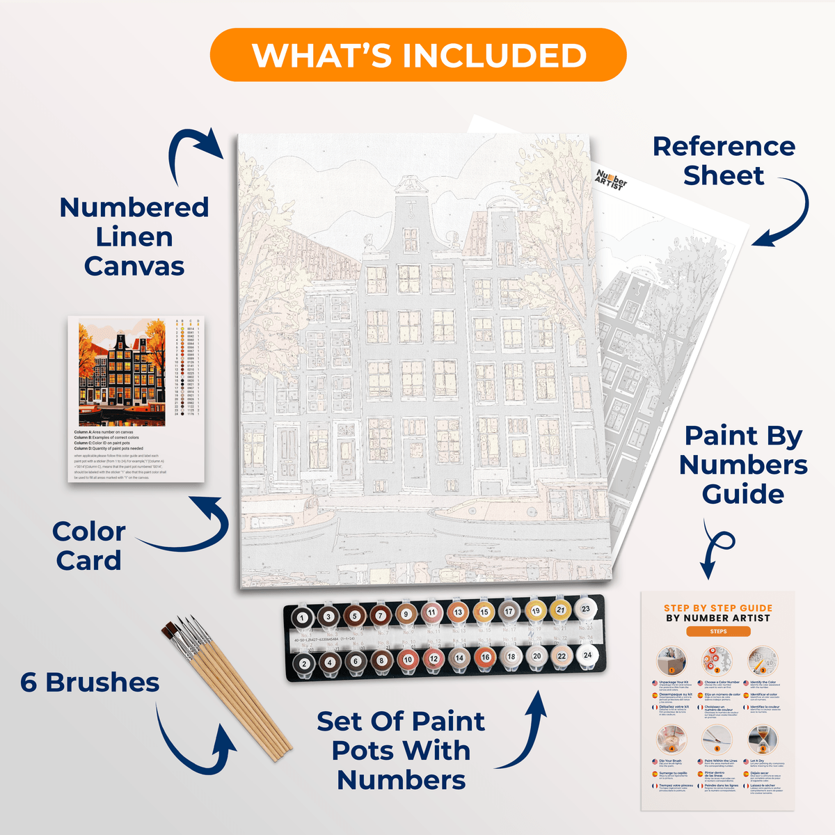 Homes of Amsterdam - Number Artist Paint by Numbers Kits