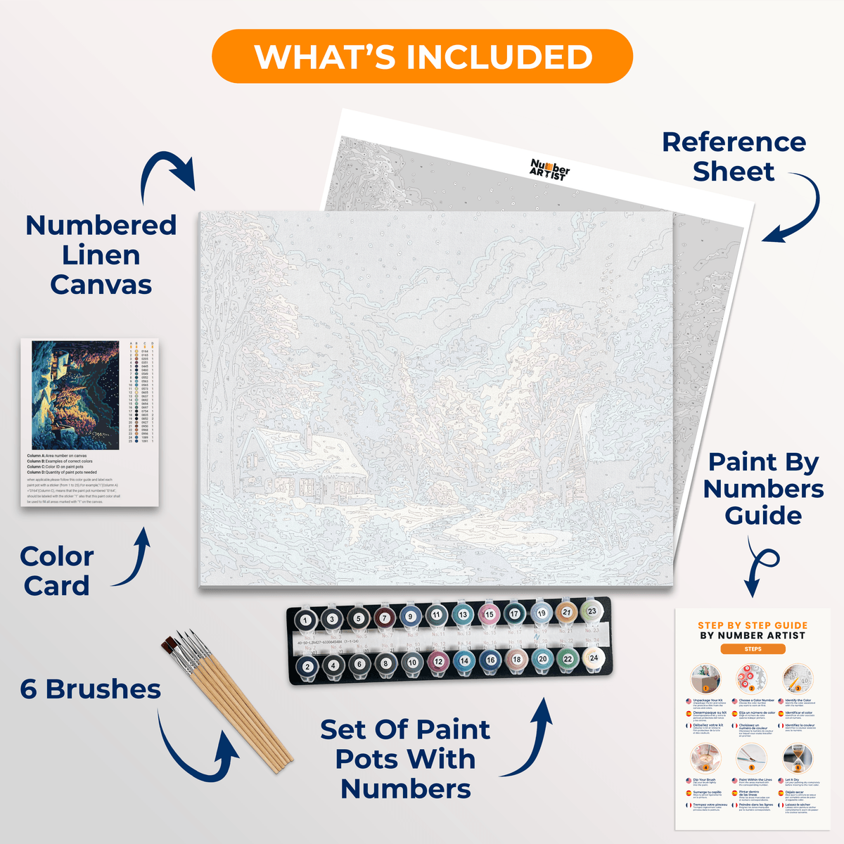 Winter Evening - Number Artist Paint by Numbers Kits