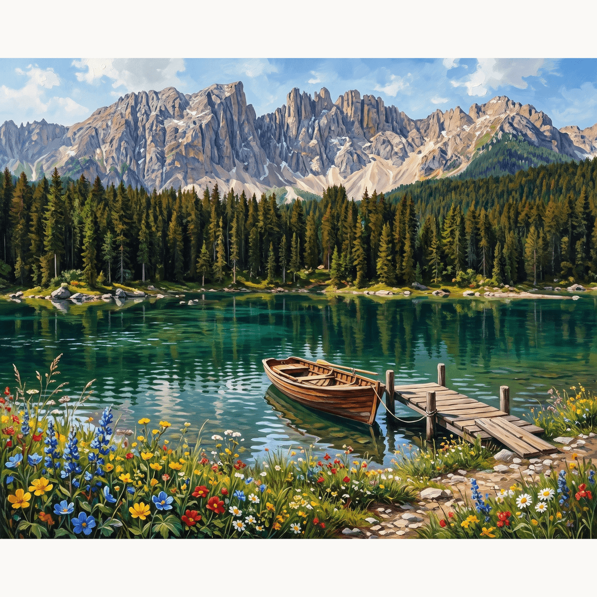 Dolomites Lake - Number Artist Paint by Numbers Kits