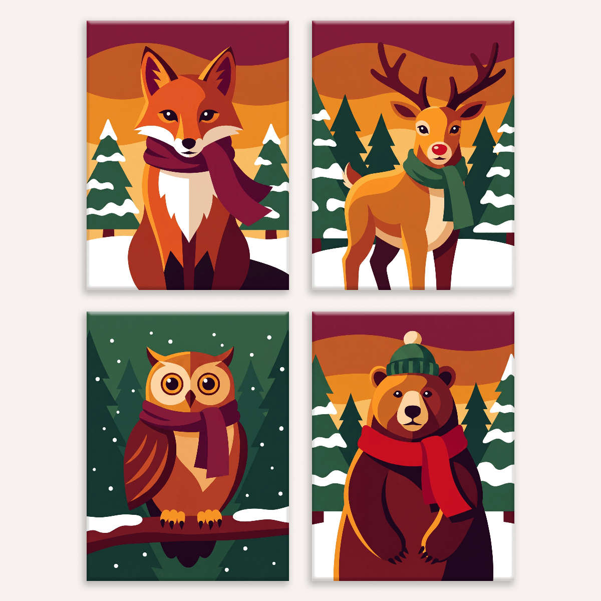Woodland Warmth - Number Artist Paint by Numbers Kits