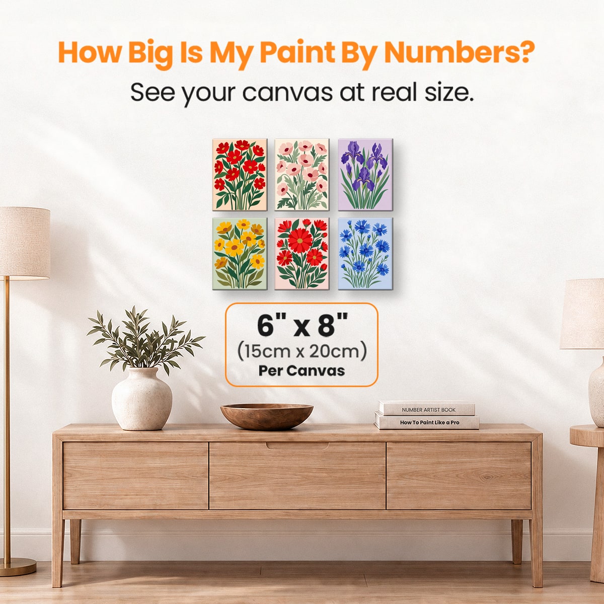 Bold Blooms - Number Artist Paint by Numbers Kits
