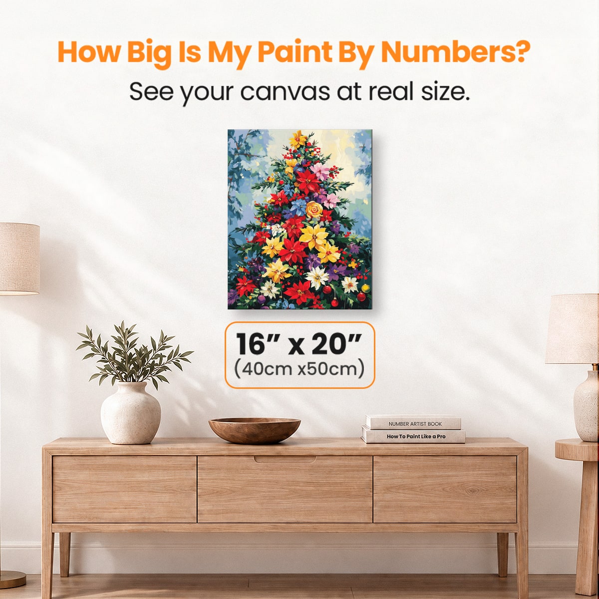 Winter Florals - Number Artist Paint by Numbers Kits