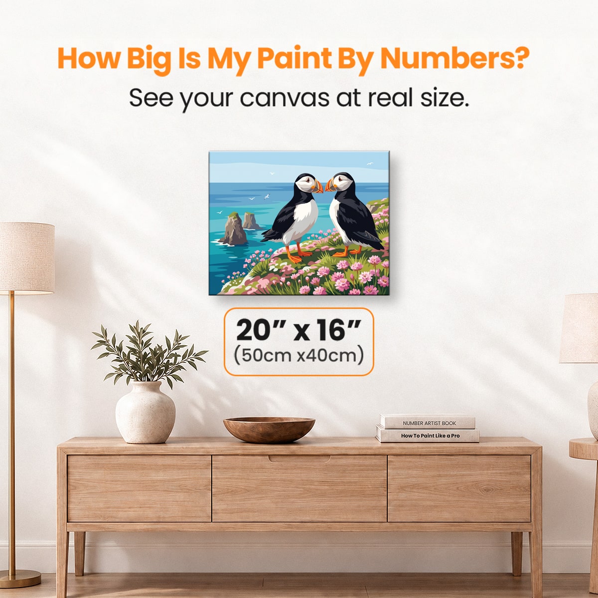 Puffin Sweethearts - Number Artist Paint by Numbers Kits