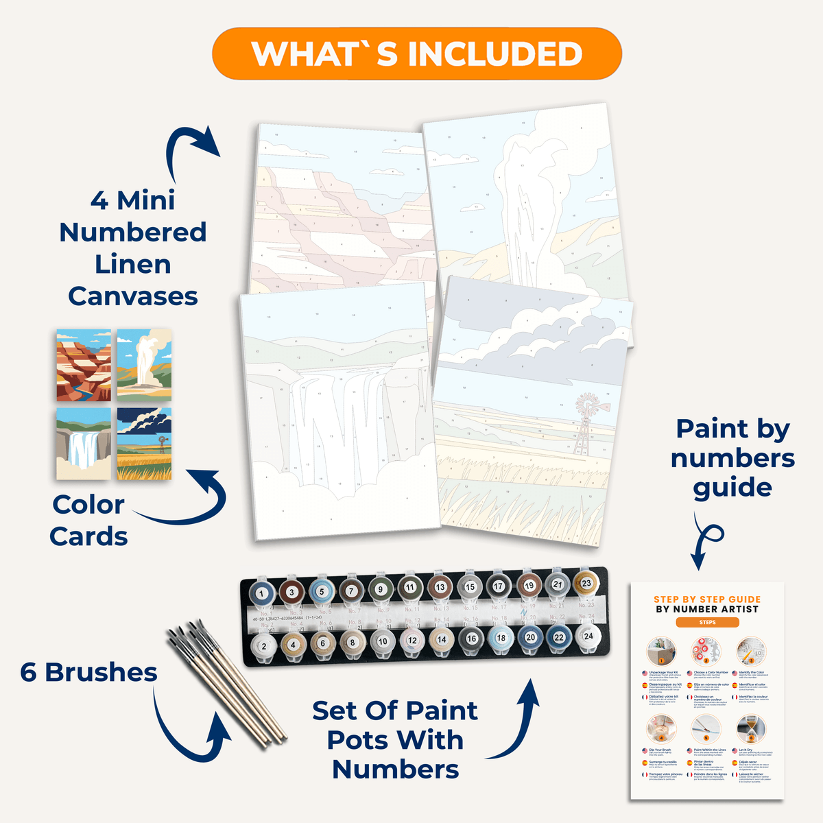 National Park Wonders - Number Artist Paint by Numbers Kits