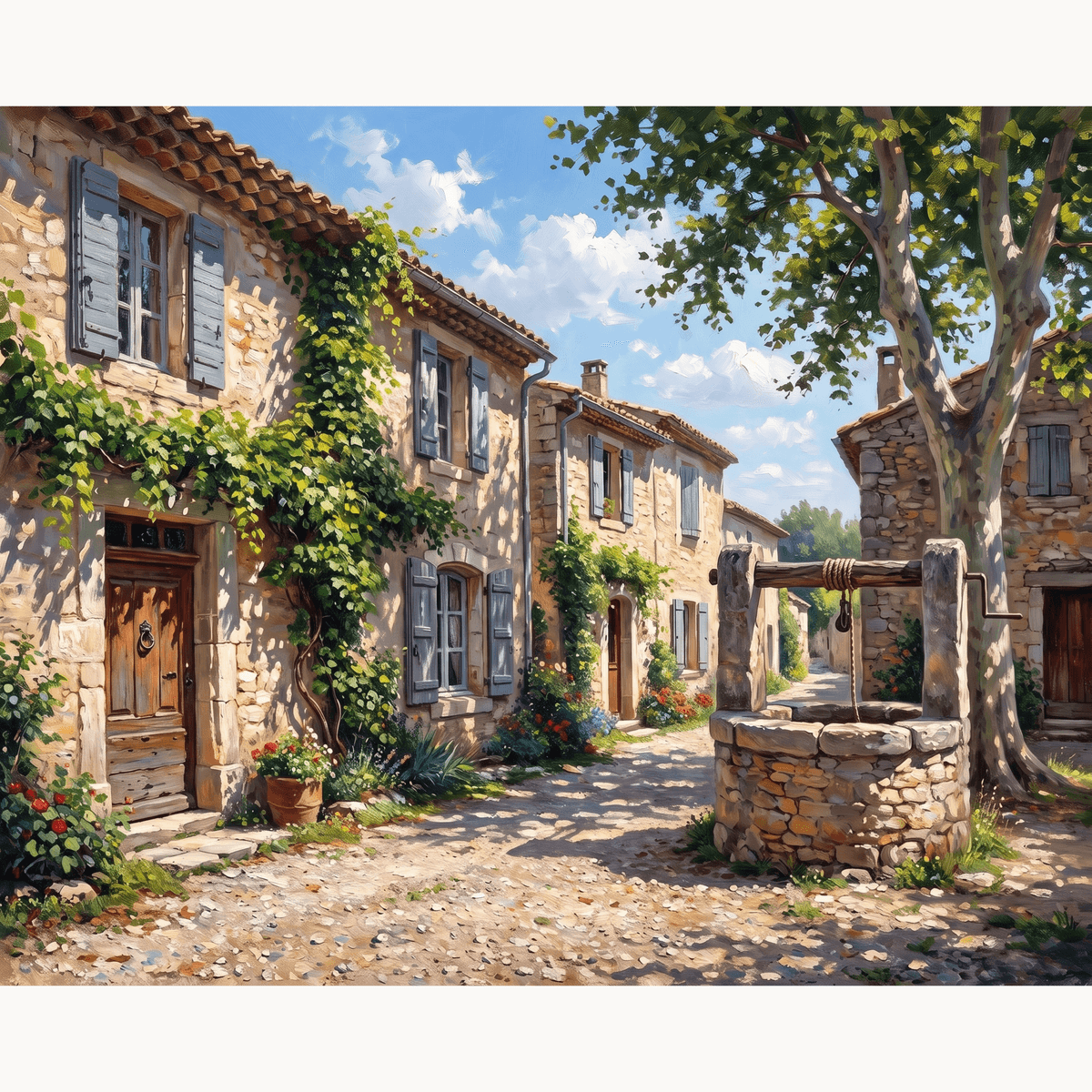 Provence Lane Well - Number Artist Paint by Numbers Kits