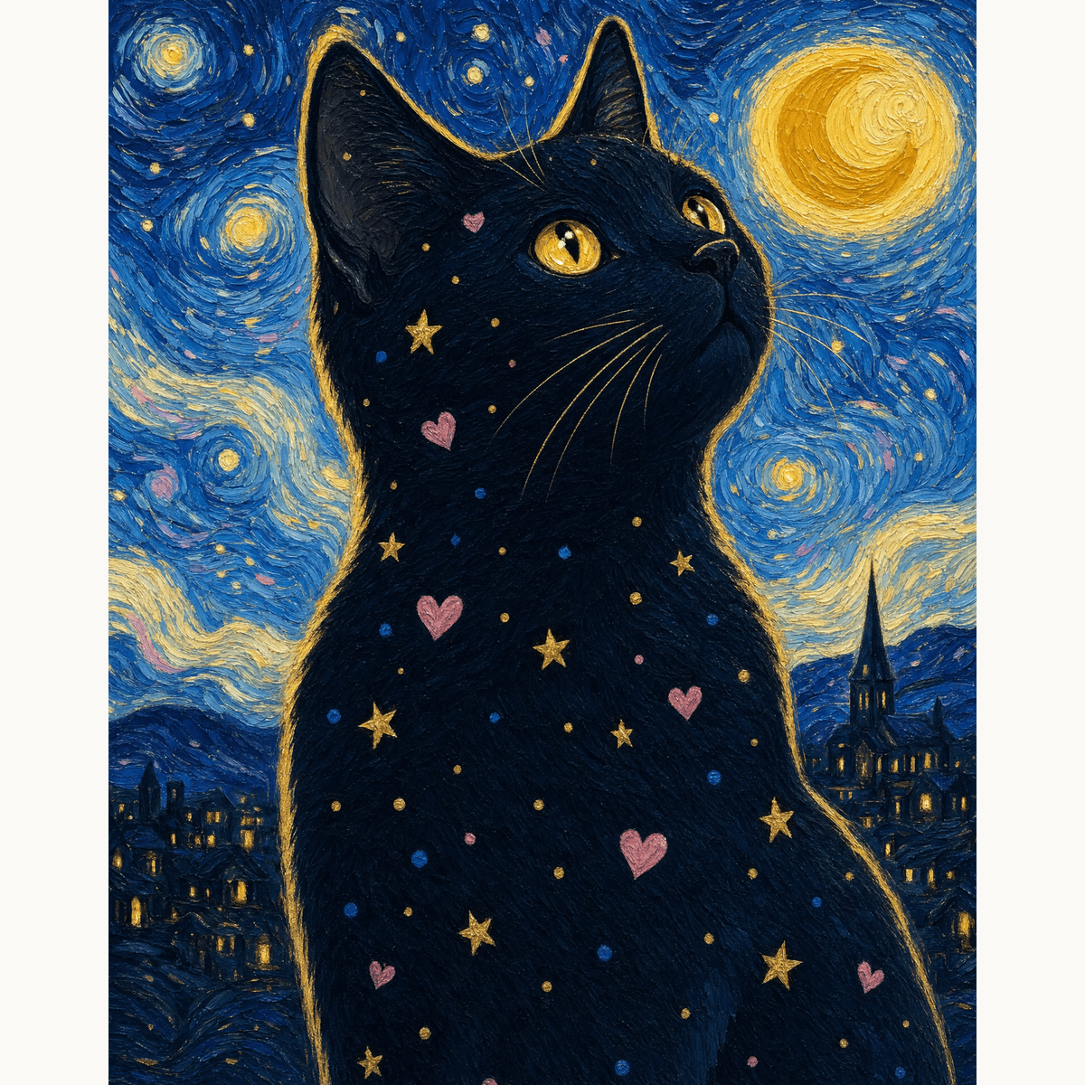 Starry Night Whiskers - Number Artist Paint by Numbers Kits