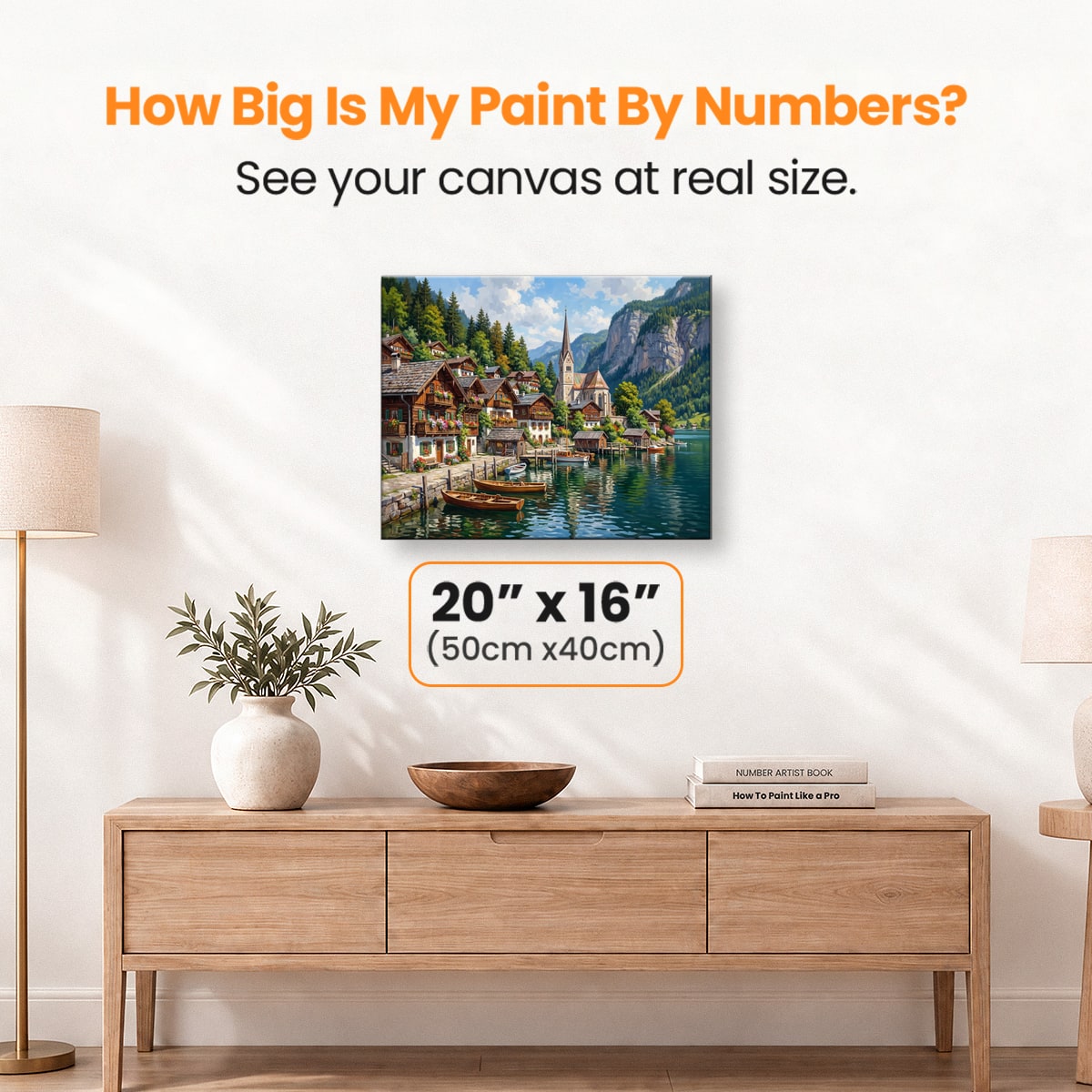 Alpine Lake Village - Number Artist Paint by Numbers Kits