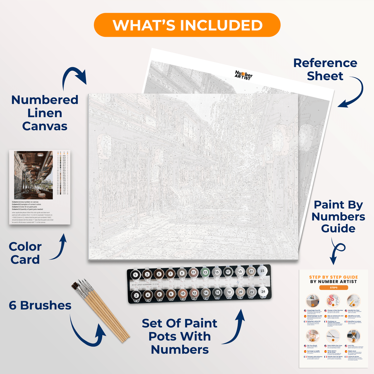 Gion Evening Charm - Number Artist Paint by Numbers Kits
