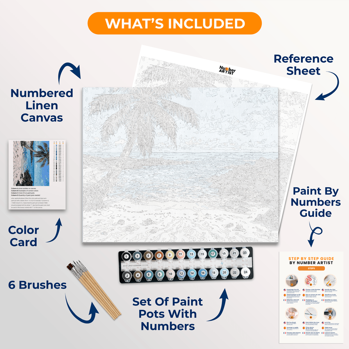 Paradise Cove - Number Artist Paint by Numbers Kits