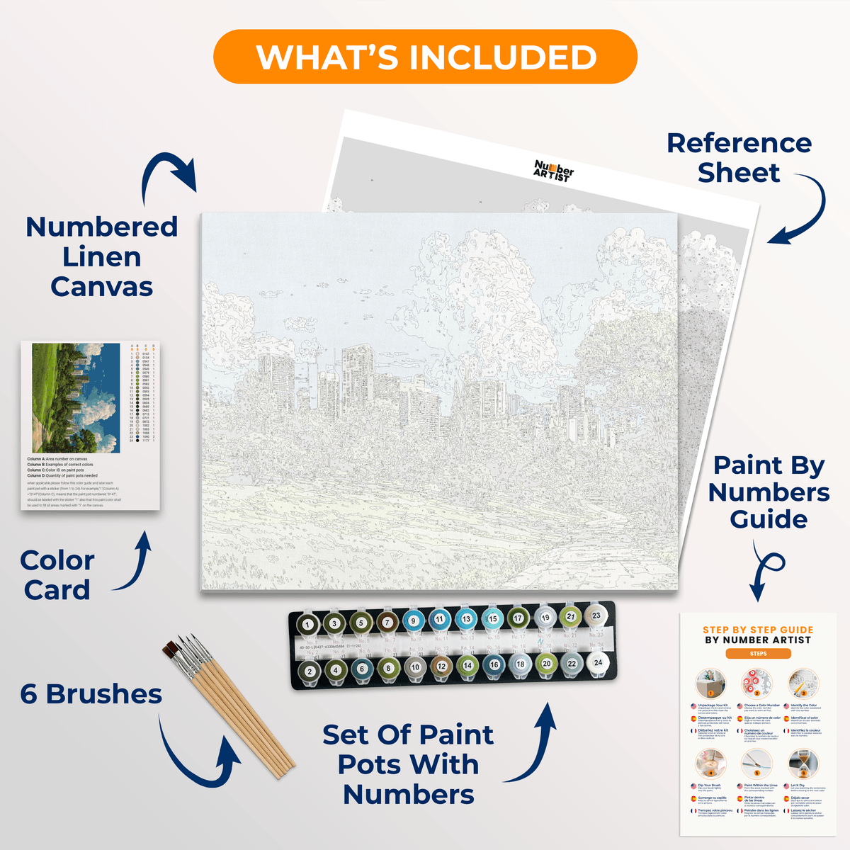 Paradise City - Number Artist Paint by Numbers Kits