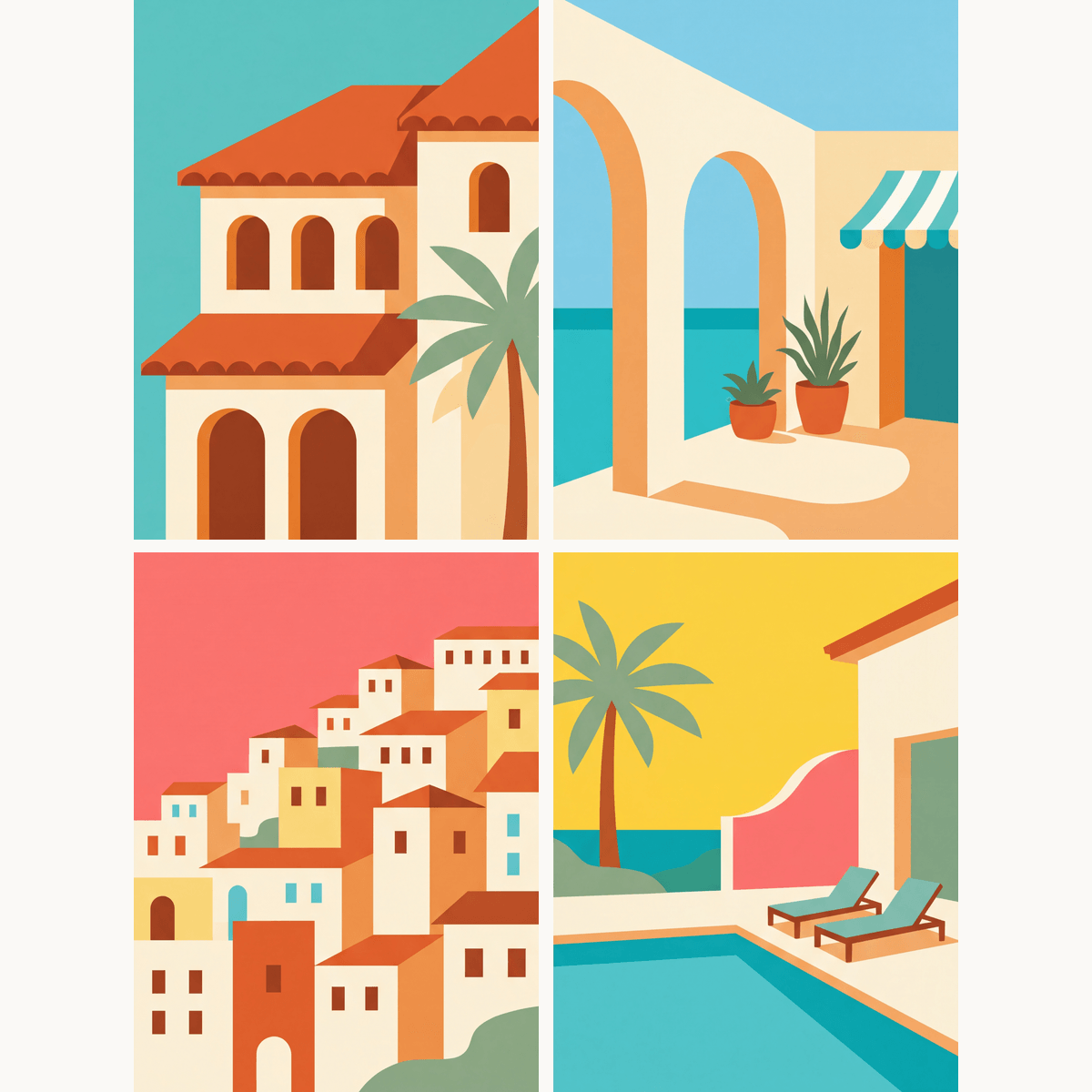 Riviera Days - Number Artist Paint by Numbers Kits
