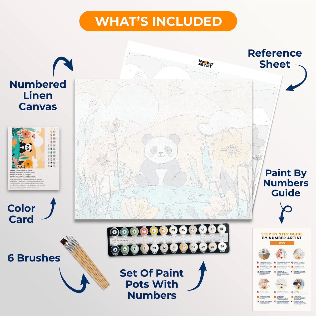 Happy Panda - Number Artist Paint by Numbers Kits