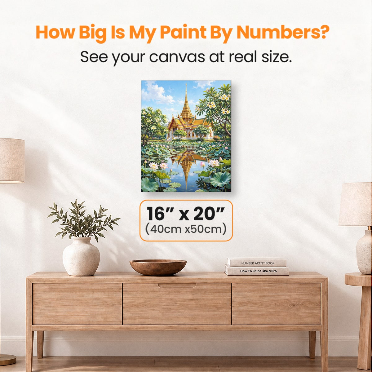 Lotus Temple Calm - Number Artist Paint by Numbers Kits