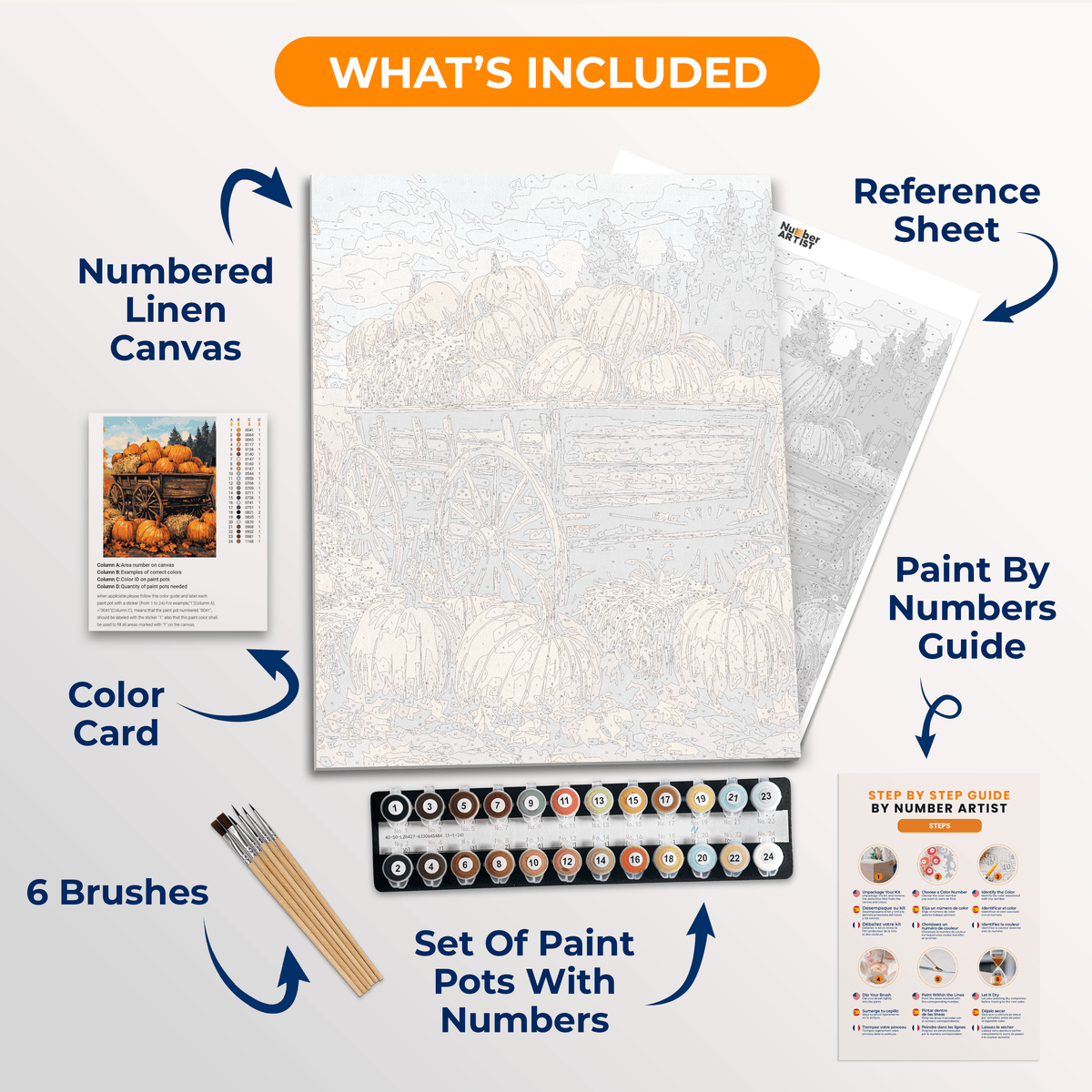 Pumpkin Wagon - Number Artist Paint by Numbers Kits