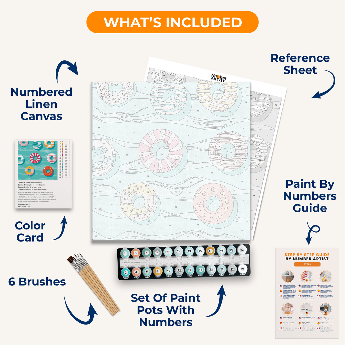 Floaty Collection - Number Artist Paint by Numbers Kits
