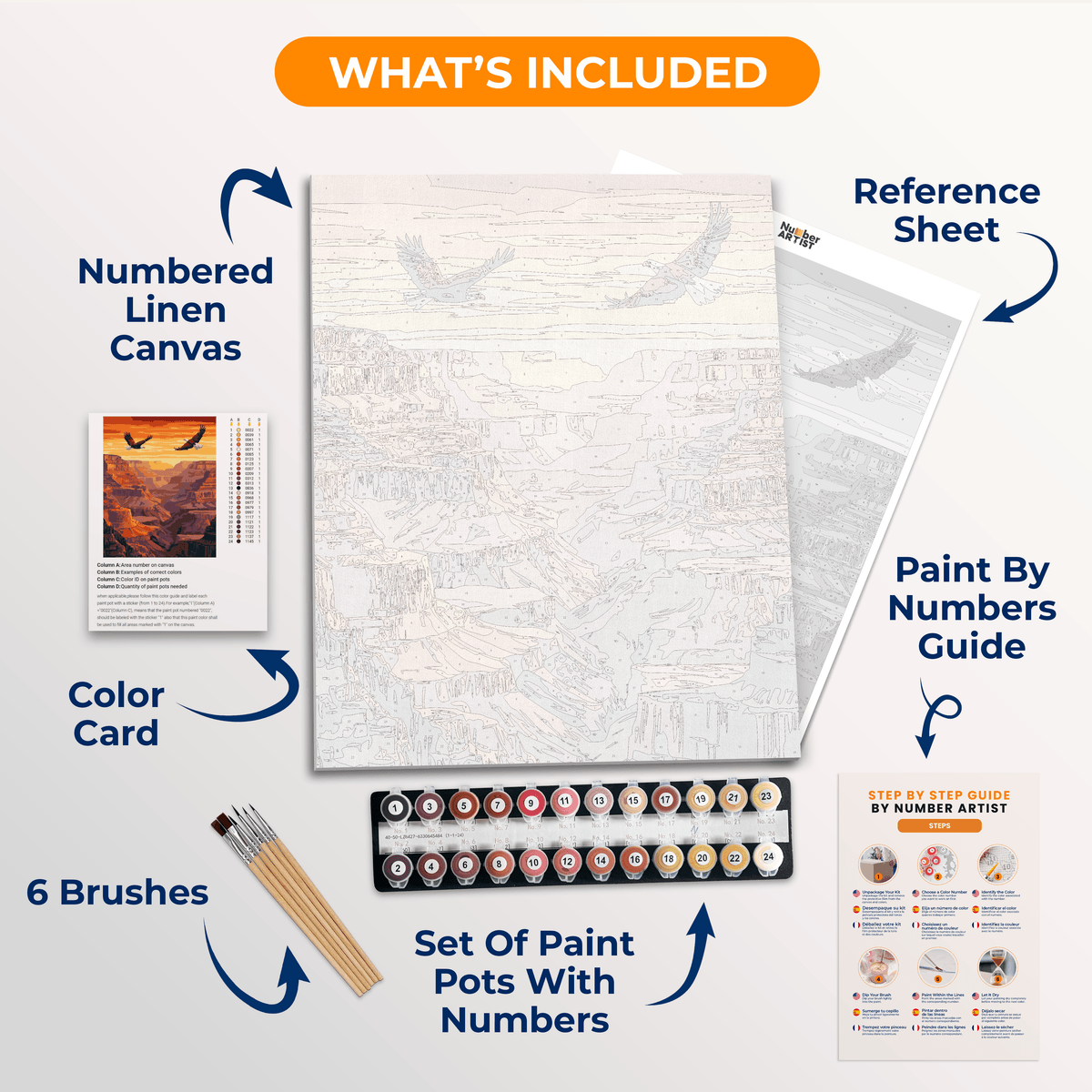 Eagle Duo - Number Artist Paint by Numbers Kits